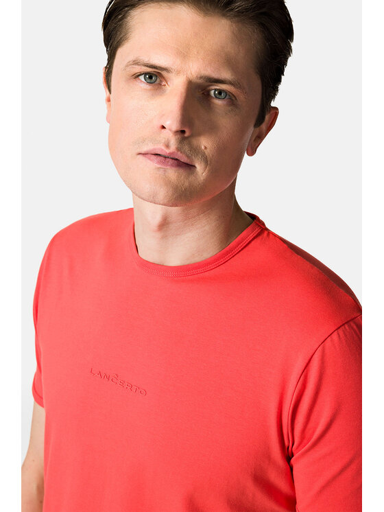 Lancerto Lancerto T-Shirt Steph TS073123000007 Koralowy Regular Fit