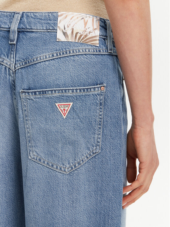 Guess Guess Jeansy W5GA82 D5B94 Niebieski Wide Leg