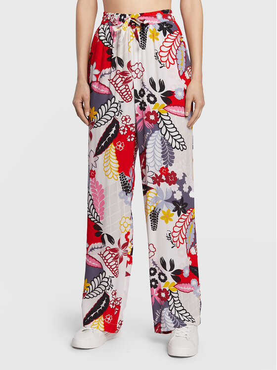 United Colors Of Benetton Pantaloni din material 4OAKDF01I Colorat Relaxed Fit