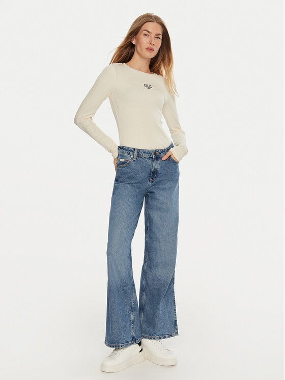 Guess Jeans Guess Jeans Blugi W4BA0Y D5CC4 Albastru Relaxed Fit