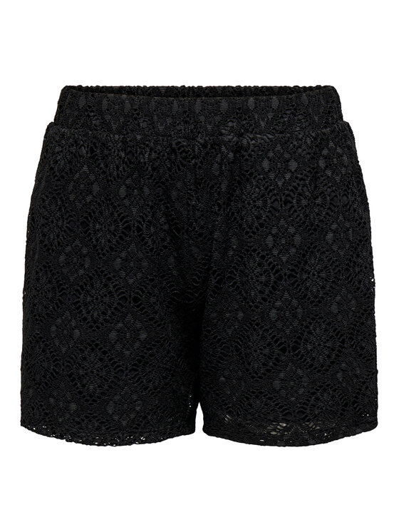 JDY JDY Šortky z materiálu Eva 15351501 Černá Loose Fit