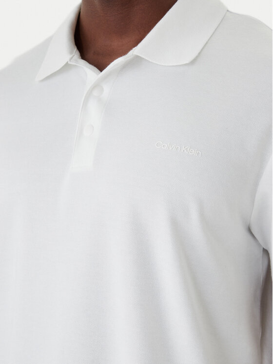 Calvin Klein Calvin Klein Polo särk Birdseye LV04LF208G Valge Regular Fit