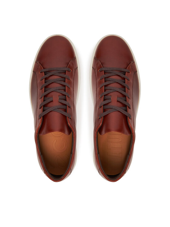 ECCO ECCO Sneakersy Soft 60 M Lace Up Premium 52546401053 Hnědá