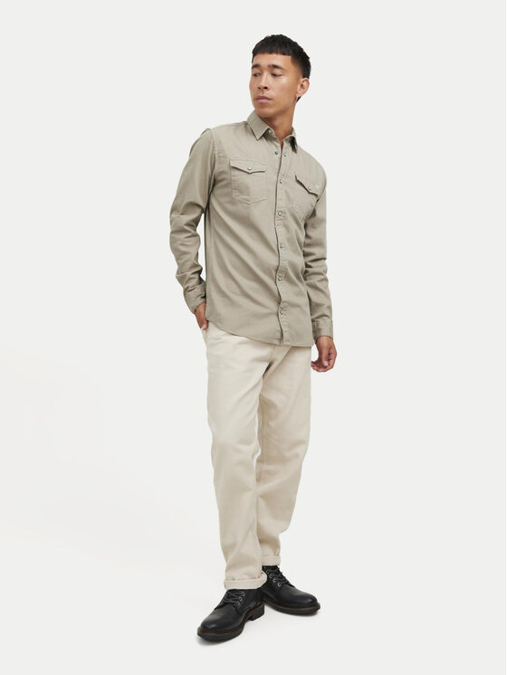 Jack&Jones Jack&Jones Särk Sheridan 12138115 Pruun Slim Fit