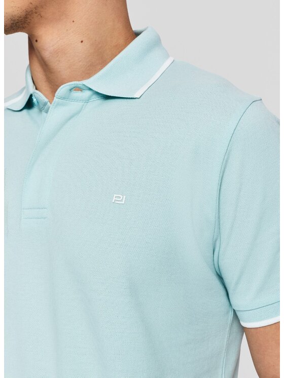 Pako Lorente Pako Lorente Polo P26SF-TX-018 Turkusowy Classic Fit