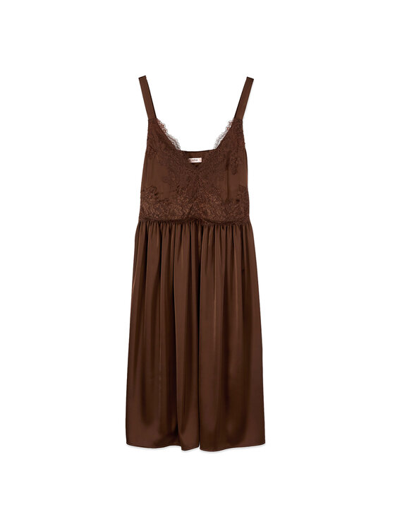 Oltre Oltre Abito da sera 7073R005068N032 Marrone A-Line Fit