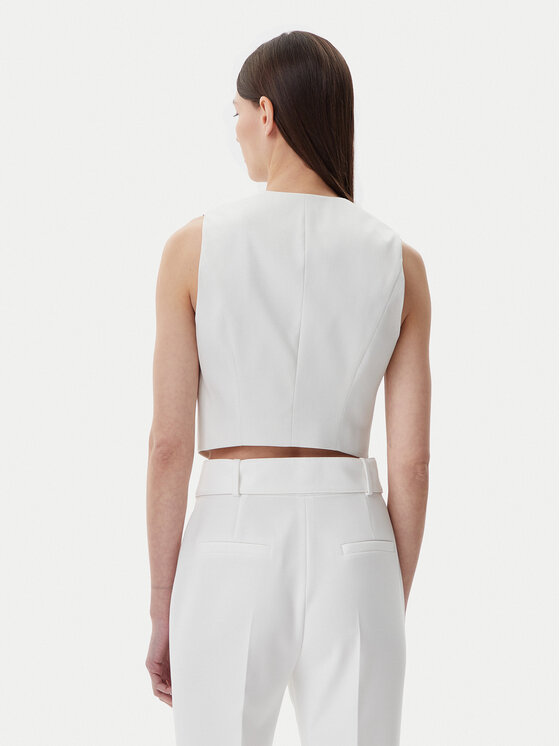 HUGO HUGO Елек 50537760 Бял Slim Fit