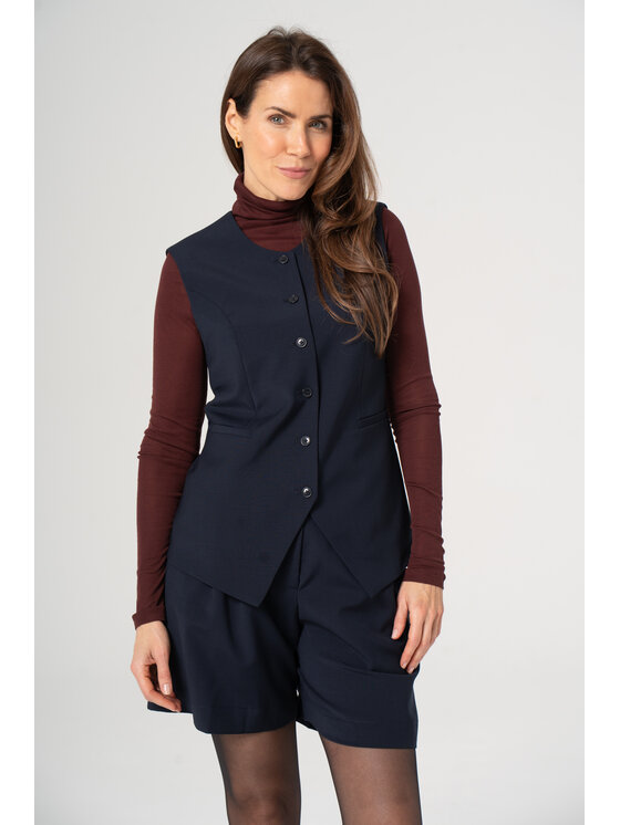 Salme Salme Kamizelka Debora Granatowy Regular Fit