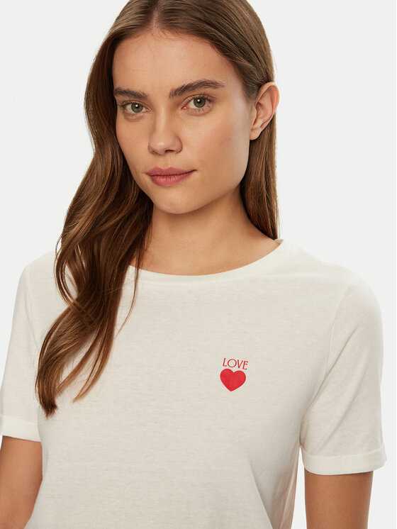 JDY JDY T-Shirt Kitty 15318845 Biały Regular Fit