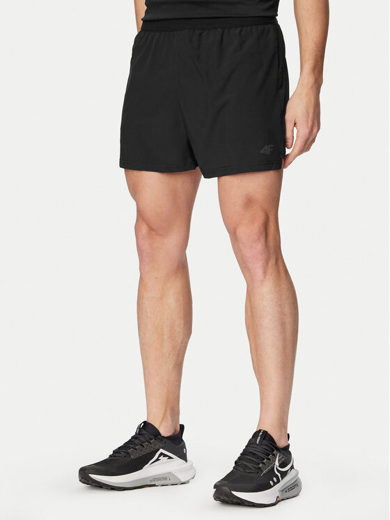 4F 4F Sportiniai šortai 4FWSS24TFSHM489 Juoda Regular Fit
