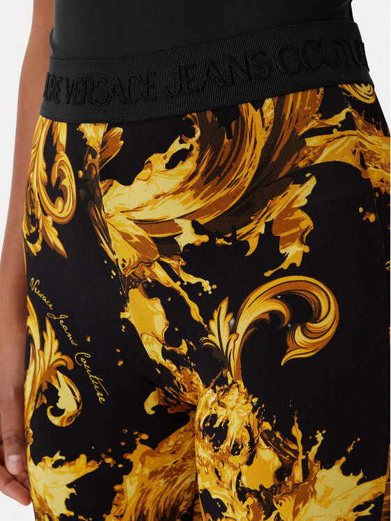 Versace Jeans Couture Versace Jeans Couture Legginsy 80HAC107 JS533 Czarny Flare Fit