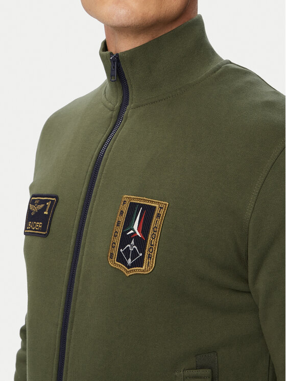 Aeronautica Militare Aeronautica Militare Bluza 262FE2130UF00689 Zielony ciemny Regular Fit