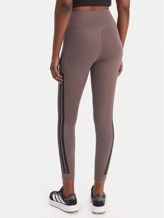 adidas adidas Legginsy Optime Workout 3-Stripes KE7530 Szary Slim Fit