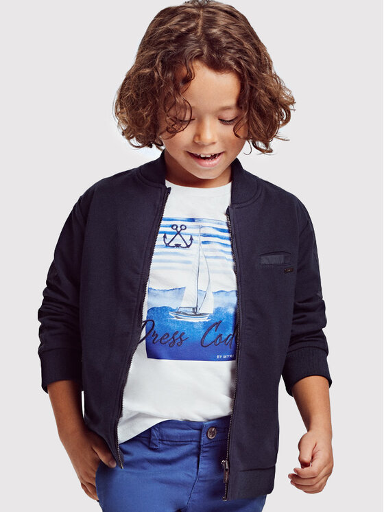 Felpa 3407 Blu scuro Regular Fit