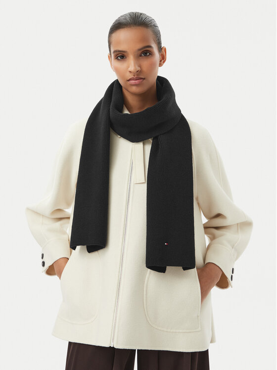 Tommy Hilfiger Tommy Hilfiger Šal Flag AW0AW19120 Črna