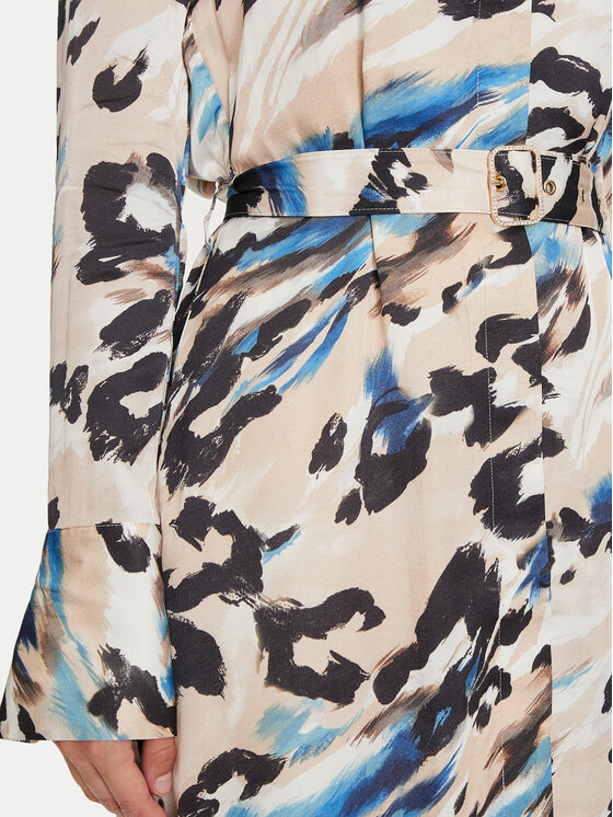 Guess Guess Rochie tip cămașă W4YK0E WGFU2 Albastru Regular Fit