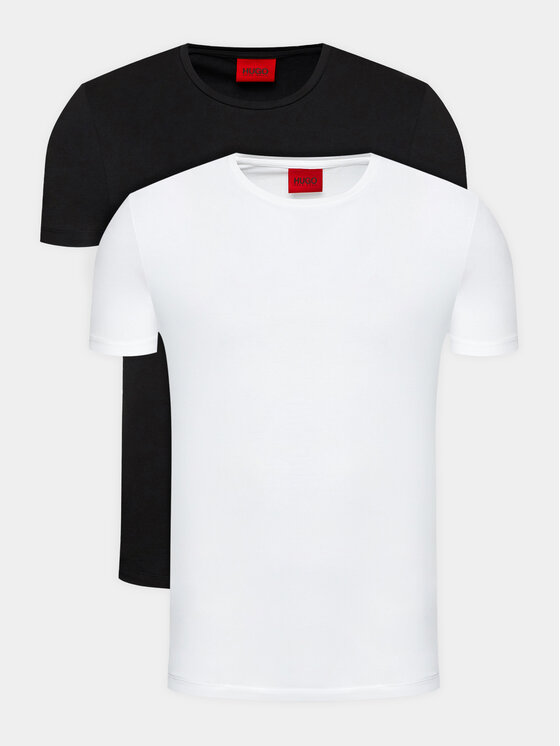 HUGO Komplet t-shirtów 50325440 Czarny Slim Fit