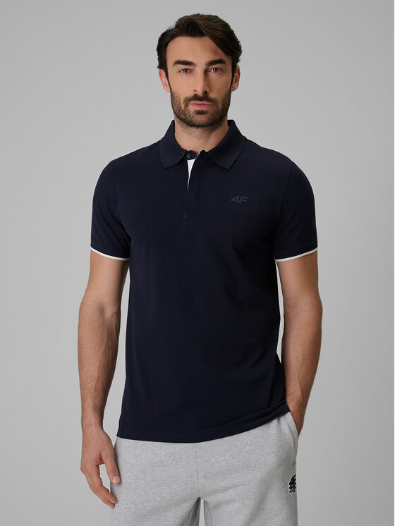 4F 4F Polo COMMERCIAL Granatowy Regular Fit
