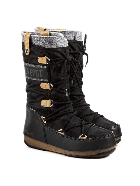 moon boot monaco felt black