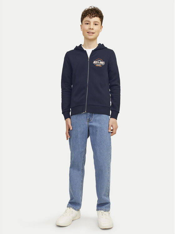 Jack&Jones Junior Jack&Jones Junior Pulóver Logo 12258858 Sötétkék Regular Fit