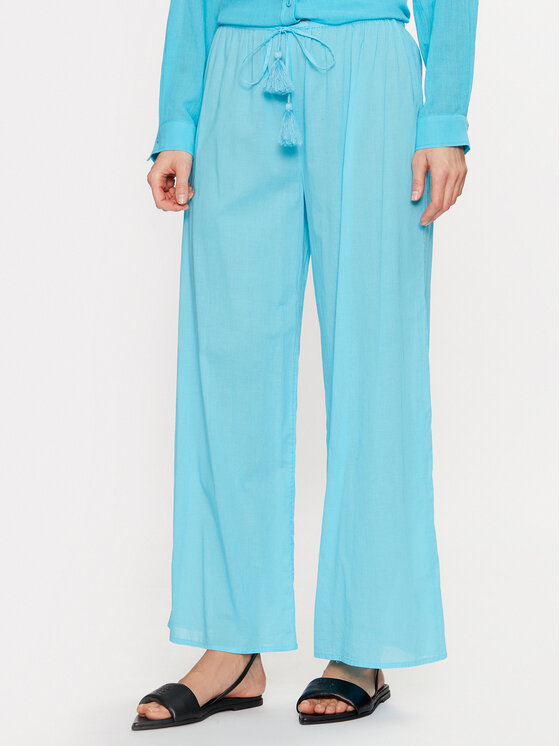 Seafolly Seafolly Hlače iz tkanine 55155-PA Turkizna Relaxed Fit
