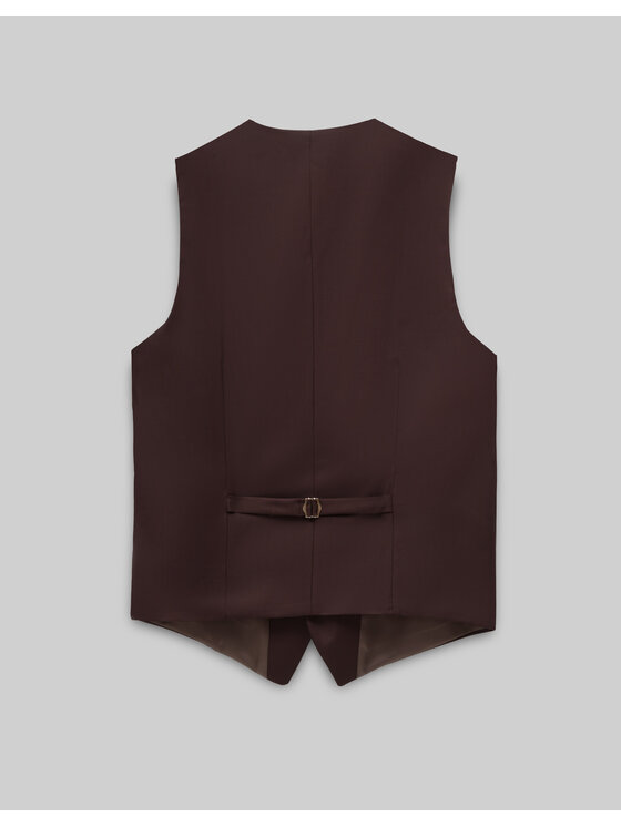 Borgio Borgio Kamizelka garniturowa brione Bordowy Slim Fit