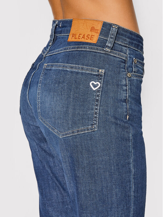 Please Please Traperice P66MBQ2PUV Tamnoplava Mom Fit