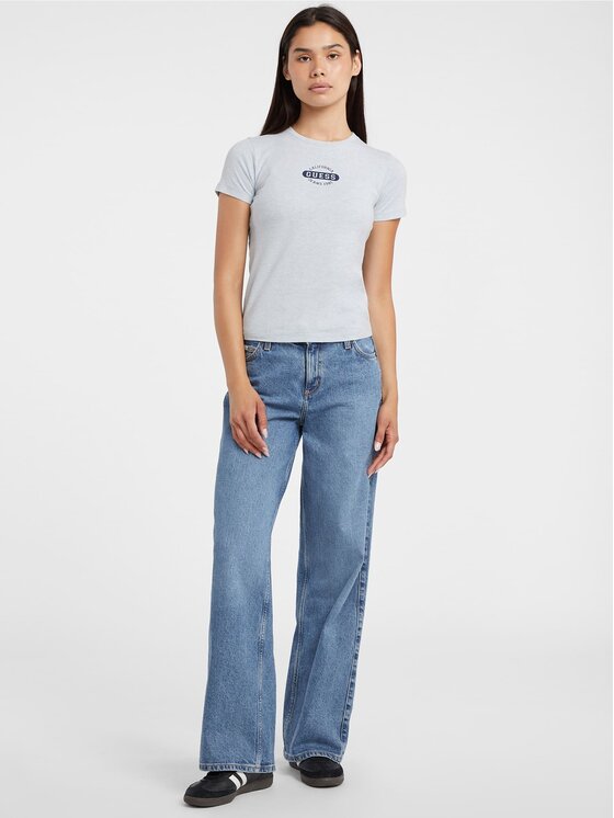 Guess Jeans Guess Jeans T-Shirt 178650 Modrá Classic Fit