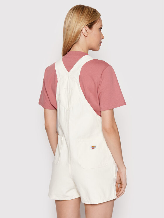 Dickies Dickies Salopette Duck Canvas DK0A4XPTC43 Bianco Regular Fit