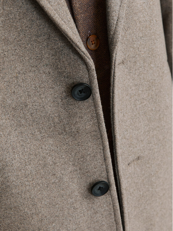 Jack&Jones Jack&Jones Vilnas mētelis Harris 12263845 Bēšs Regular Fit