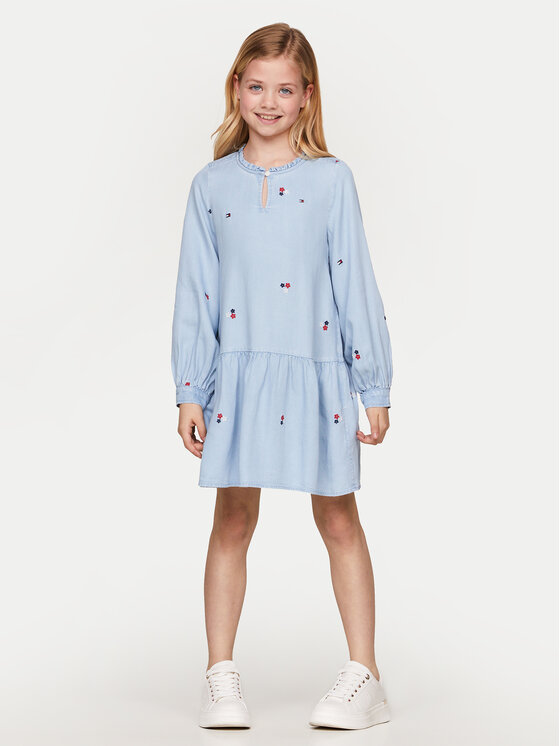 Tommy Hilfiger Každodenné šaty KG0KG08104 Modrá Regular Fit