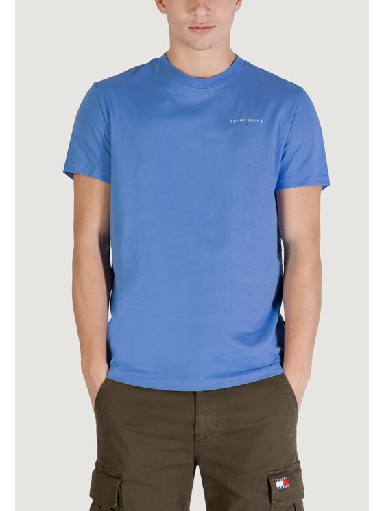 Tommy Jeans Tommy Jeans T-shirt TJM SLIM LINEAR CHES Blu Slim Fit