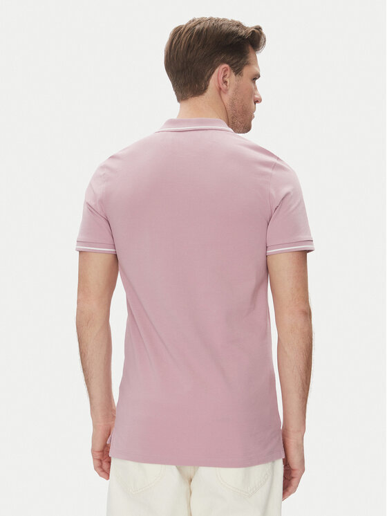 Lee Lee Тениска с яка и копчета Pique 112363856 Виолетов Regular Fit