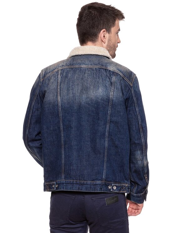 Mustang Mustang Giubbotto invernale NEW YORK SHEARLING Blu Regular Fit