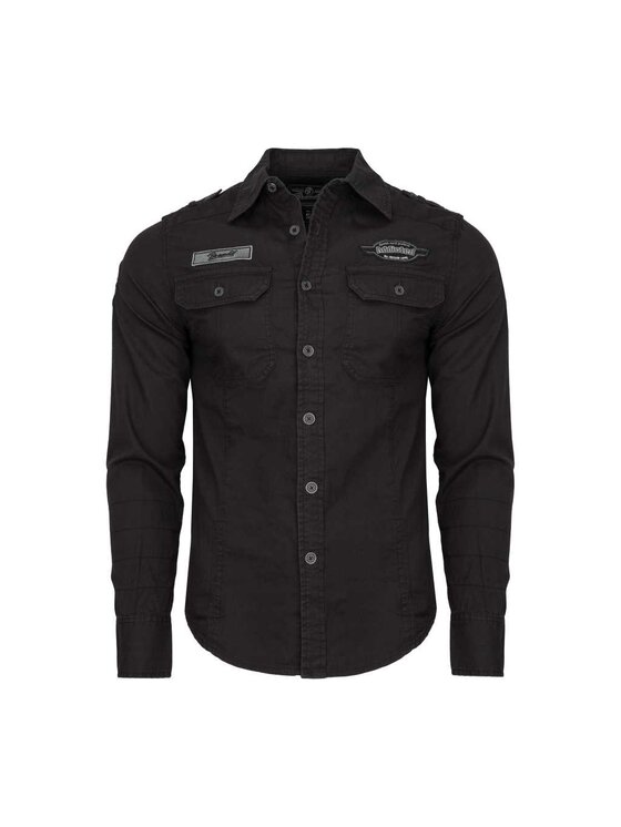 Brandit Brandit Koszula 4023.2.L Czarny Regular Fit