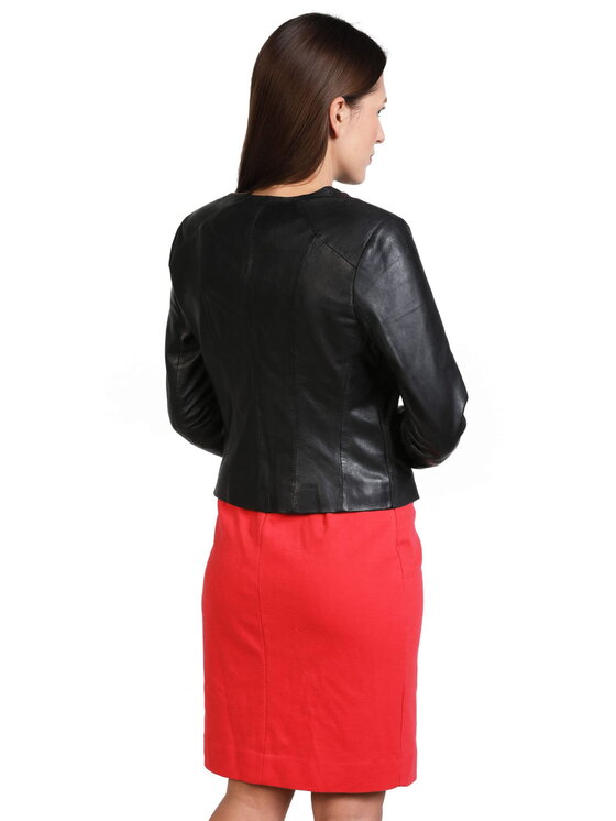 David Ryan David Ryan Kurtka skórzana COCO Czarny Regular Fit