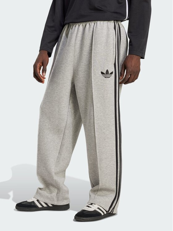 adidas adidas Spodnie materiałowe 155641 Szary Loose Fit