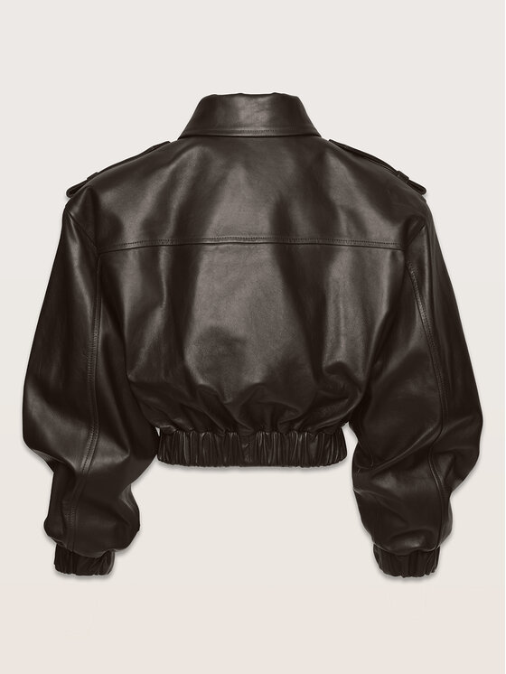 La Mania La Mania Giacca di pelle BERLIN Marrone Classic Fit