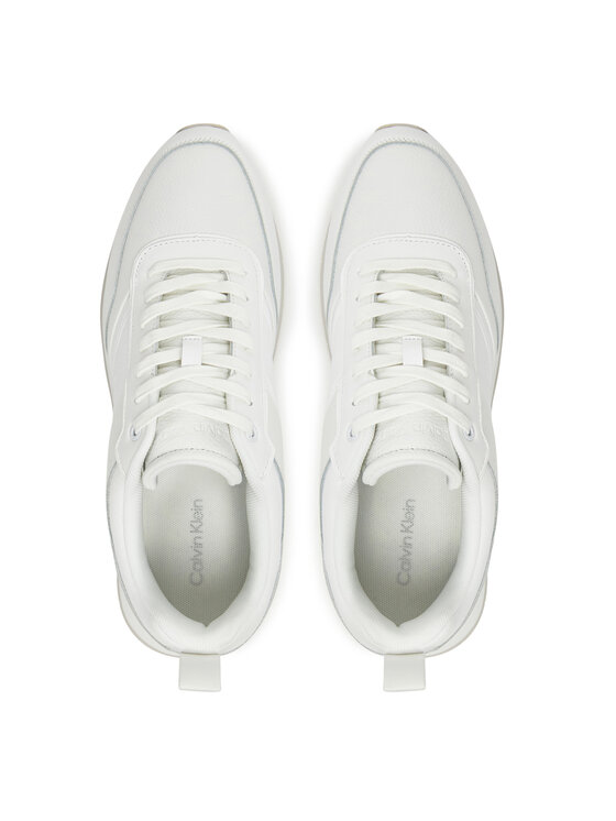 Calvin Klein Calvin Klein Sneakersy Low Prof Runn Laceup Tape HM0HM01897 Biały