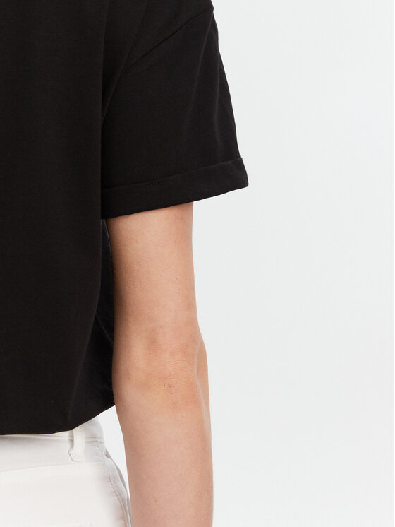 Liu Jo Liu Jo T-krekls WA5007 JS923 Melns Relaxed Fit