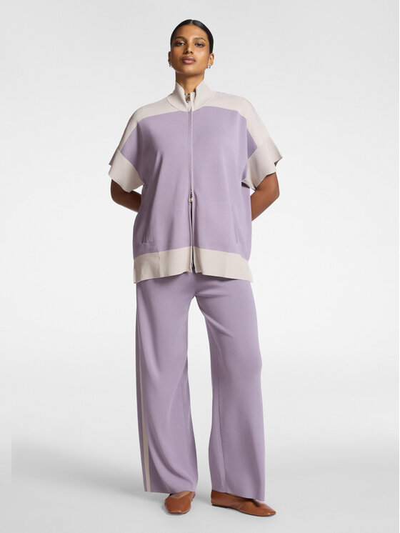 Elena Mirò Elena Mirò Spodnie materiałowe P622Z000149N0B2 Fioletowy Regular Fit