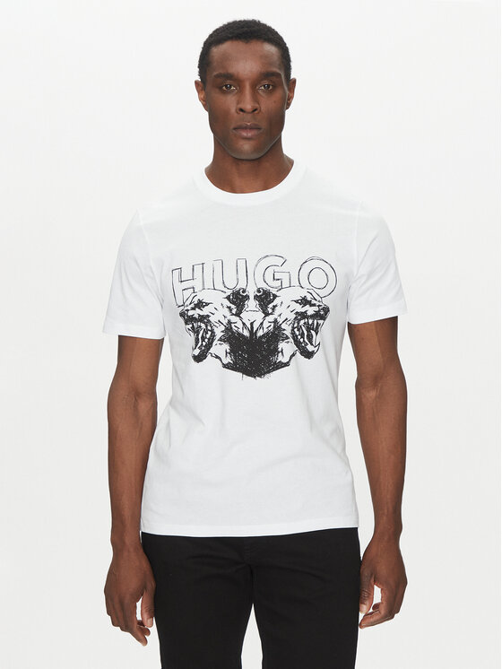HUGO HUGO Тишърт Durro 50538257 Бял Regular Fit