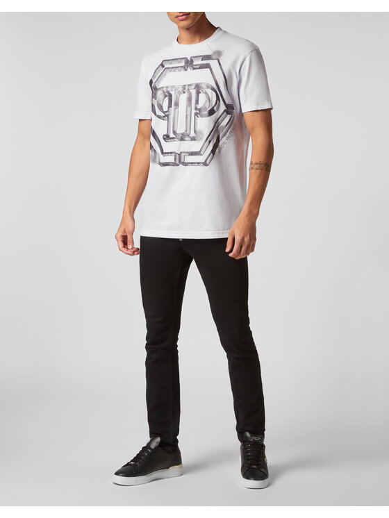 PHILIPP PLEIN PHILIPP PLEIN T-Shirt 883 Bílá Regular Fit