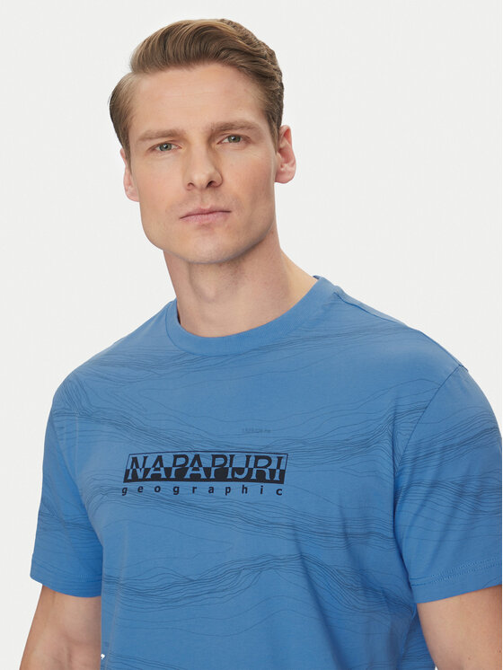 Napapijri Napapijri T-krekls B-Cellini NP0A4ILS Zils Regular Fit