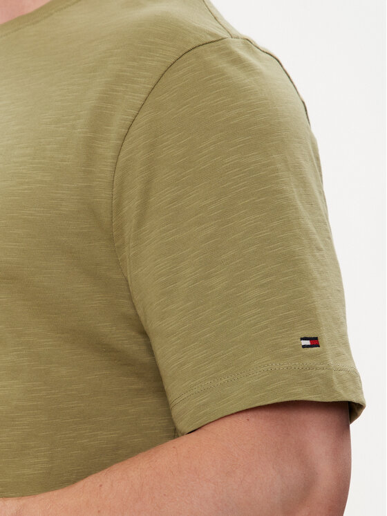Tommy Hilfiger Tommy Hilfiger Marškinėliai Arched MW0MW34432 Žalia Regular Fit