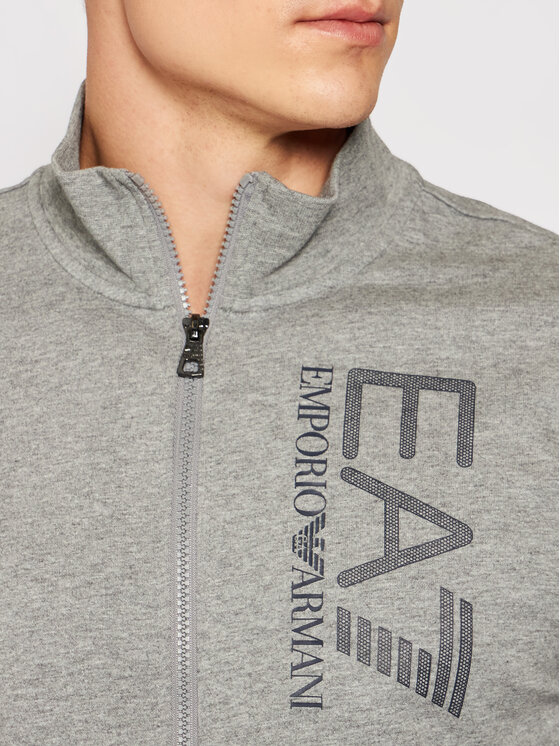EA7 Emporio Armani EA7 Emporio Armani Džemperis ar kapuci 3KPM61 PJ05Z 3905 Pelēks Regular Fit