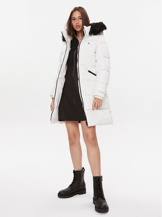 Calvin Klein Jeans Calvin Klein Jeans Cappotto invernale J20J221890 Bianco Slim Fit