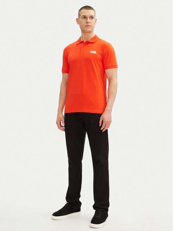 KARL LAGERFELD KARL LAGERFELD Polo 745088 552235 Czerwony Regular Fit