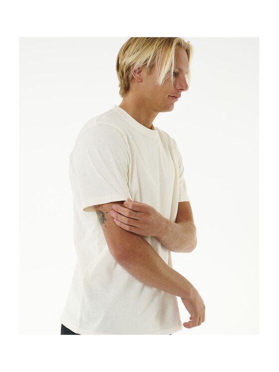 Rip Curl Rip Curl T-Shirt Plain Wash Tee Écru Relaxed Fit