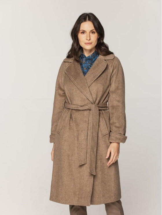 Willsoor Willsoor Płaszcz zimowy 65361 65362 Brązowy Regular Fit